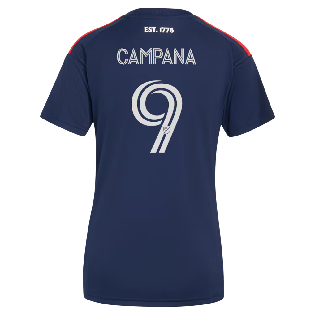 Women's New England Revolution Leonardo Campana Blue 2026 Independence Day Replica Jersey