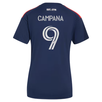 Women's New England Revolution Leonardo Campana Blue 2026 Independence Day Replica Jersey