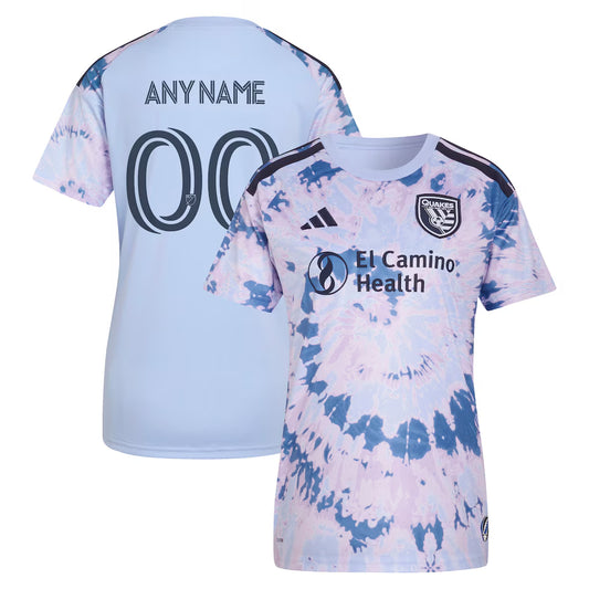 Women's San Jose Earthquakes Light Blue 2026 The Dead Kit Replica Custom Jersey