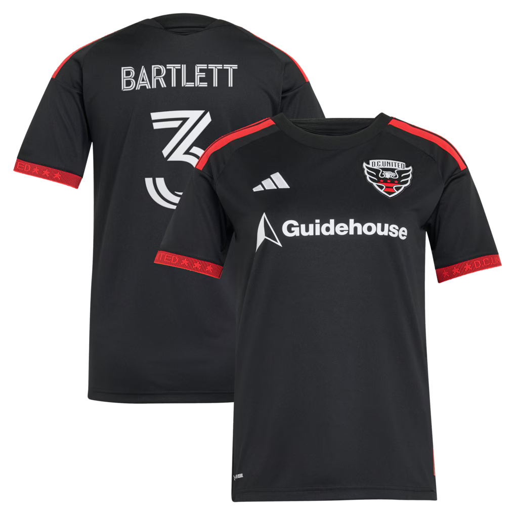 Women's D.C. United Lucas Bartlett Black 2026 Black-and-Red Kit Replica Jersey
