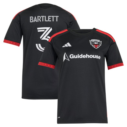 Women's D.C. United Lucas Bartlett Black 2026 Black-and-Red Kit Replica Jersey