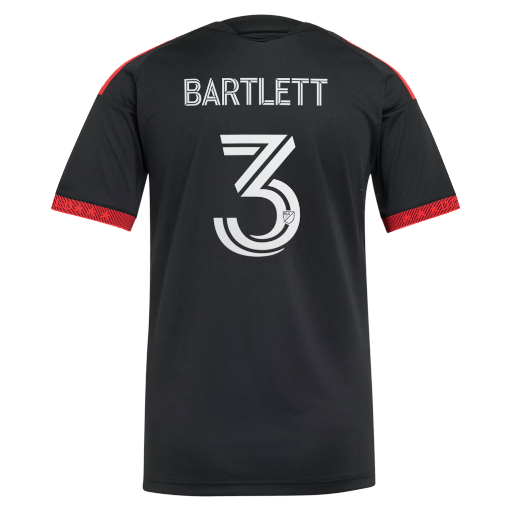 Women's D.C. United Lucas Bartlett Black 2026 Black-and-Red Kit Replica Jersey