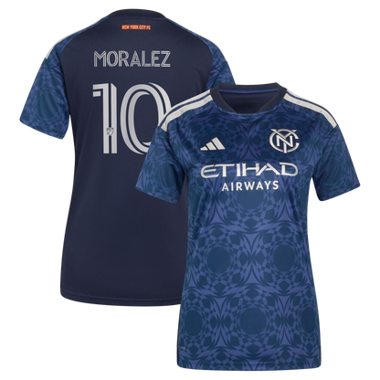 Women's New York City FC Maximiliano Moralez Blue 2026 The All Nations Kit Replica Jersey