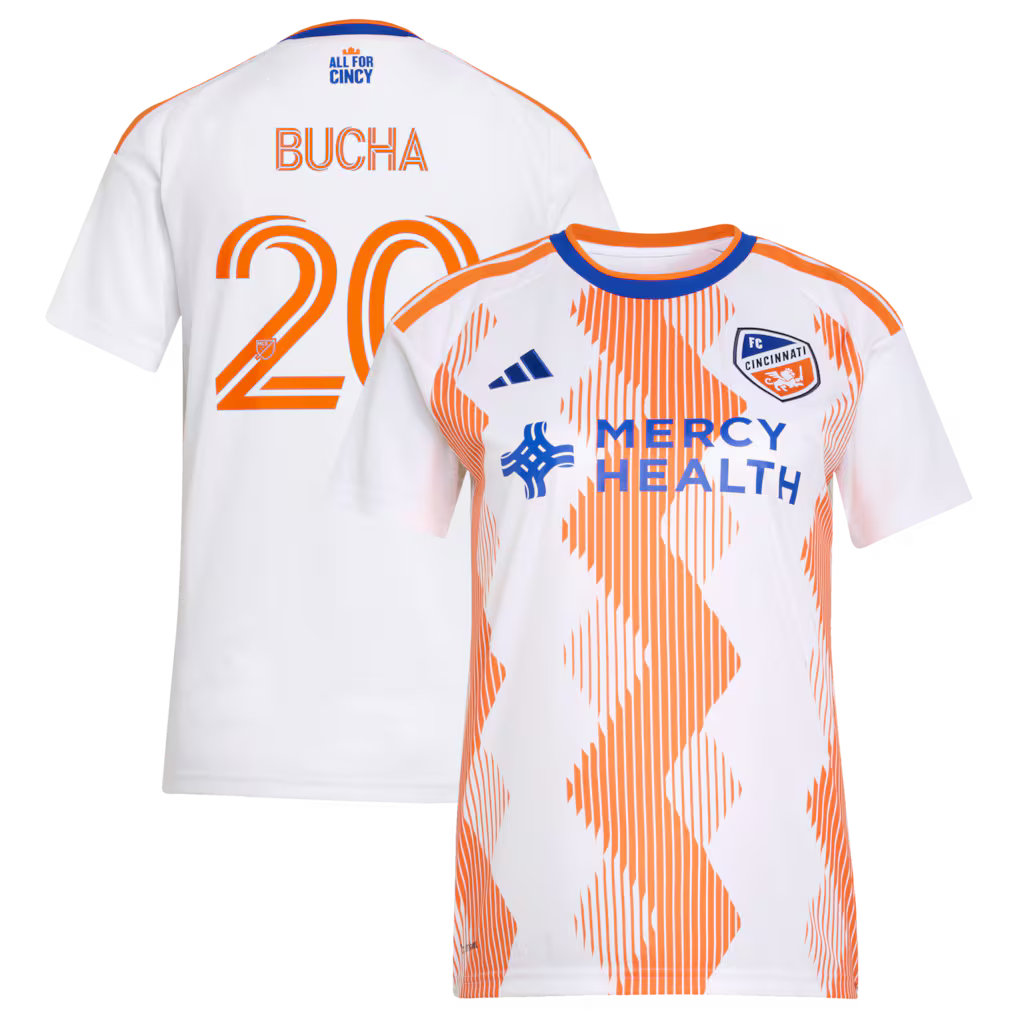 Women's FC Cincinnati Pavel Bucha White 2026 The Seven Hills Kit Replica Jersey