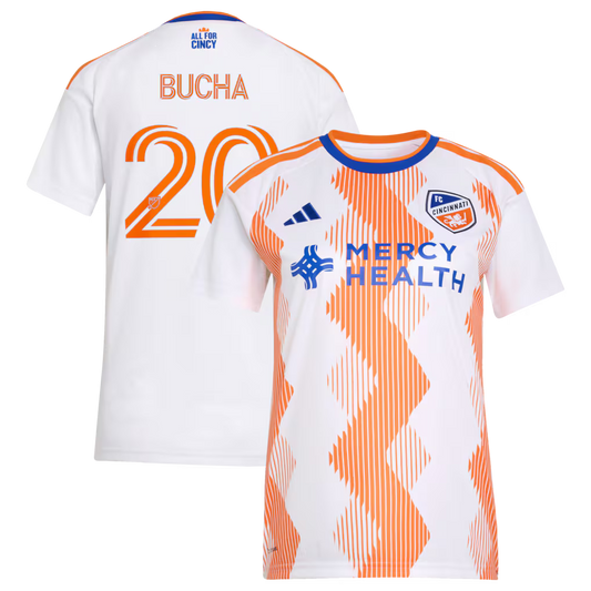 Women's FC Cincinnati Pavel Bucha White 2026 The Seven Hills Kit Replica Jersey