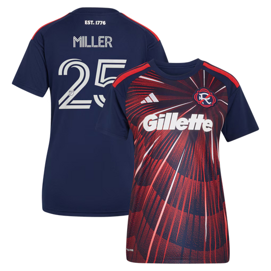 Women's New England Revolution Peyton Miller Blue 2026 Independence Day Replica Jersey