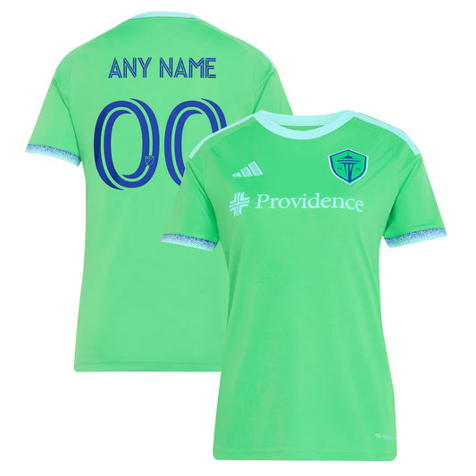 Women's Seattle Sounders FC Rave Green 2026 The Evergreen State Kit Replica Custom Jersey