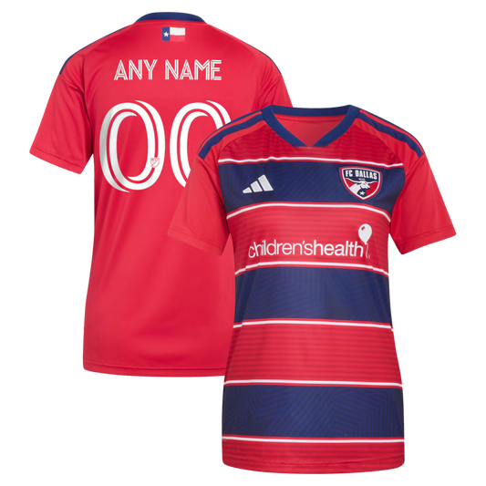 Women's FC Dallas Red 2026 DNA Kit Replica Custom Jersey