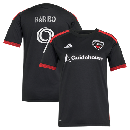 Women's D.C. United Tai Baribo Black 2026 Black-and-Red Kit Replica Jersey