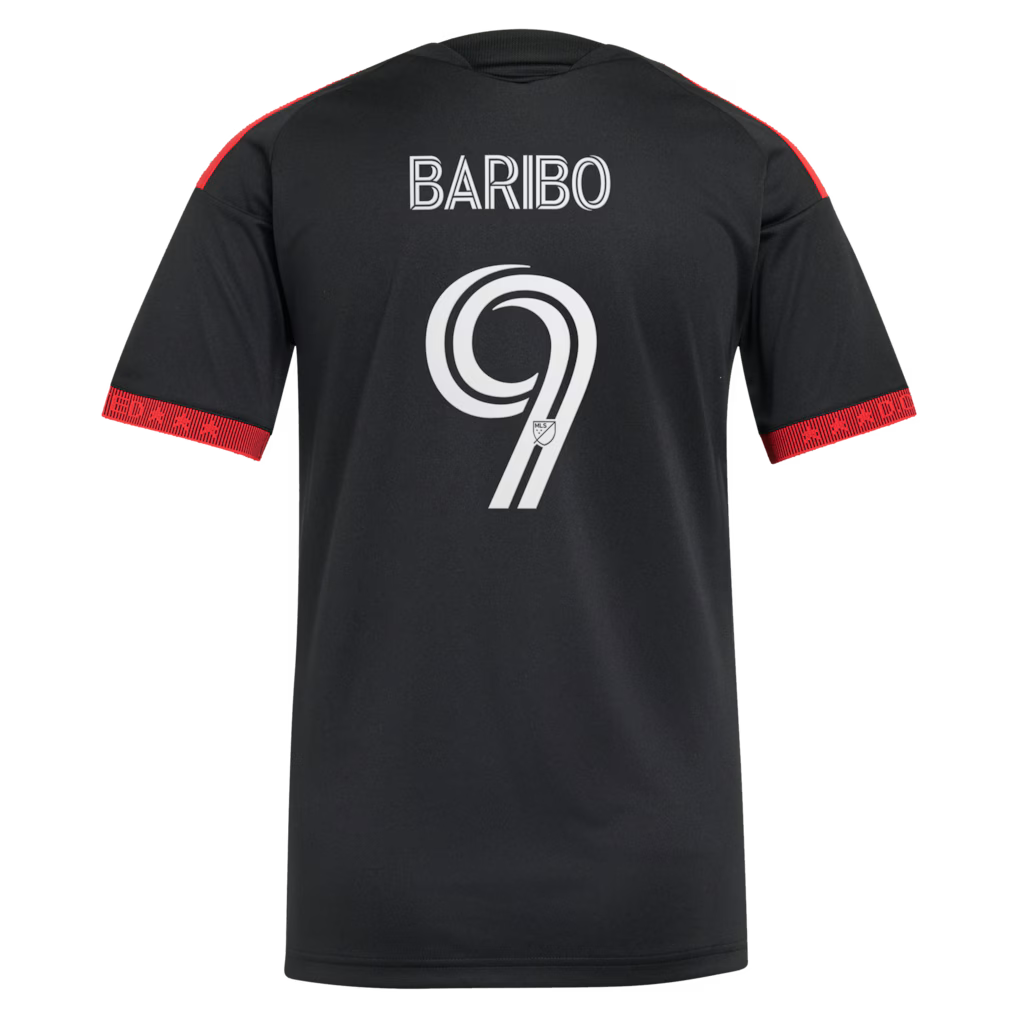 Women's D.C. United Tai Baribo Black 2026 Black-and-Red Kit Replica Jersey