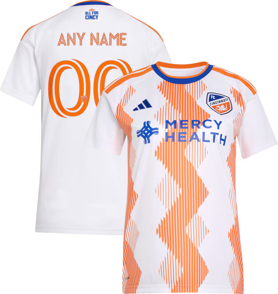 Women's FC Cincinnati White 2026 The Seven Hills Kit Replica Custom Jersey