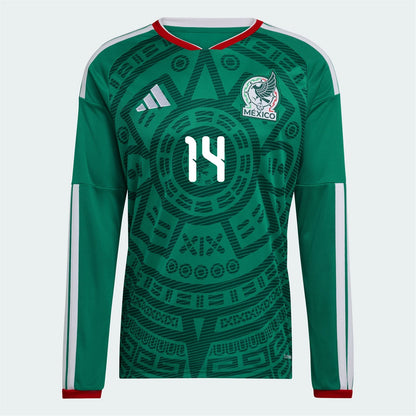 Chicharito Mexico 26/27 Long Sleeve Home Jersey