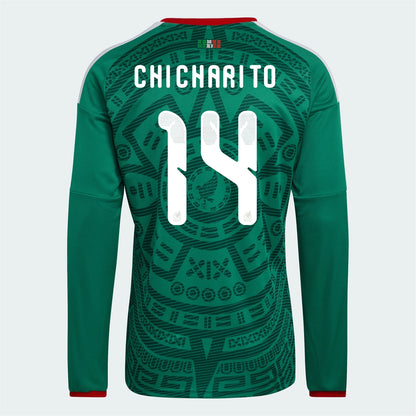 Chicharito Mexico 26/27 Long Sleeve Home Jersey