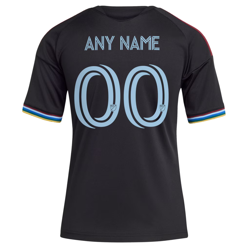 Kids Colorado Rapids Black 2026 Colorful Colorado Replica Custom Jersey