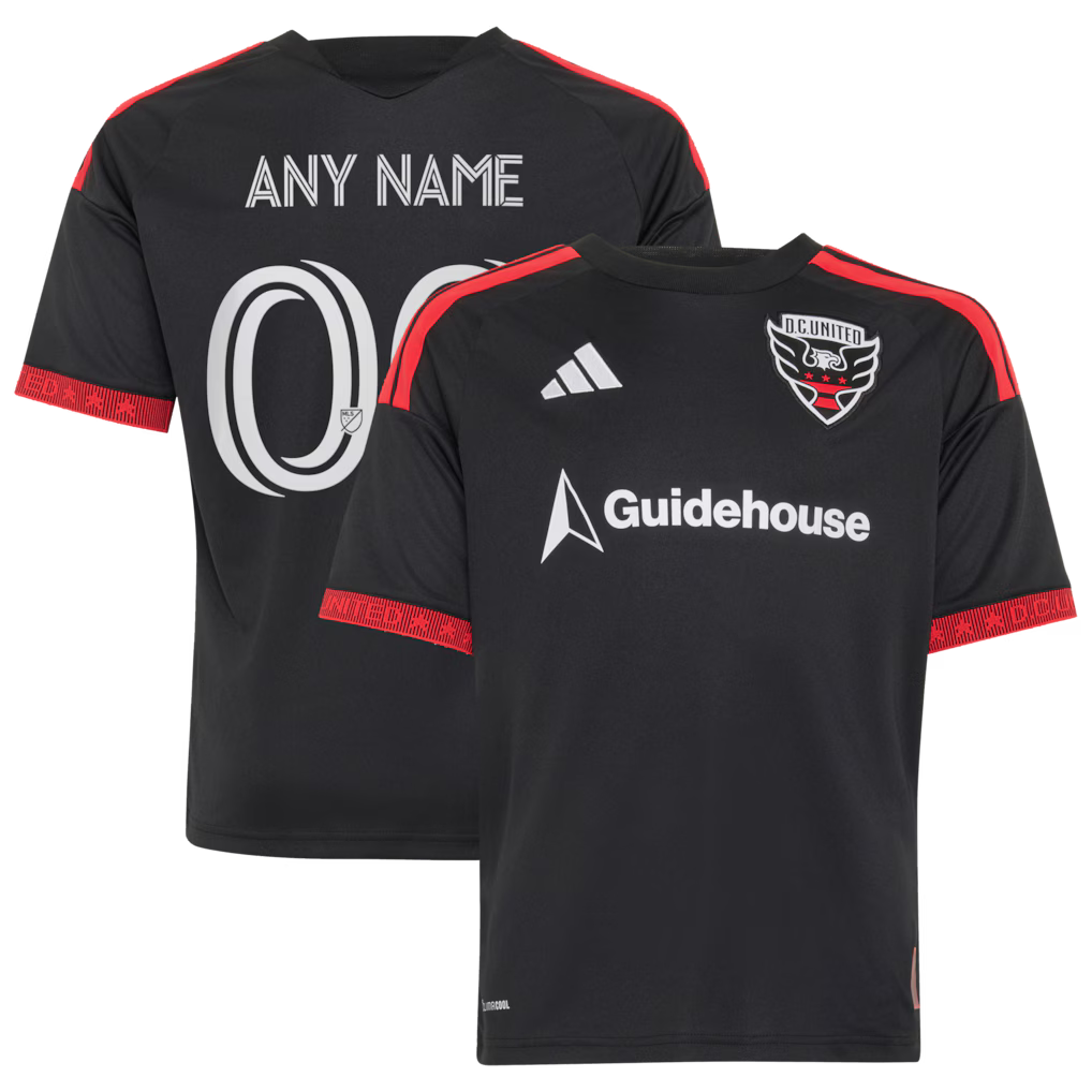 Kids D.C. United Black 2026 Black-and-Red Kit Replica Custom Jersey