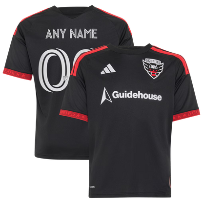 Kids D.C. United Black 2026 Black-and-Red Kit Replica Custom Jersey