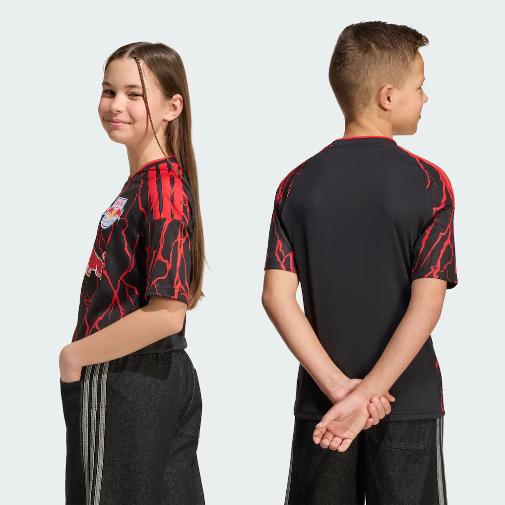 Kids New York Red Bulls Black 2026 The Rooted Kit Replica Jersey