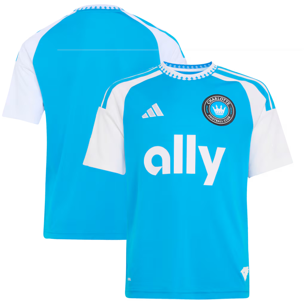 Kids Charlotte FC Blue 2026 Carolina Kit: Crowns Up Replica Jersey