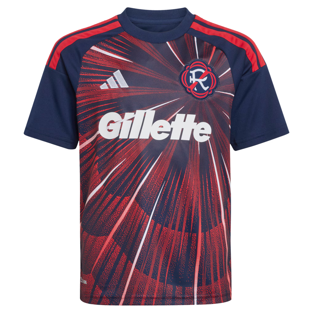 Kids New England Revolution Blue 2026 Independence Day Replica Custom Jersey