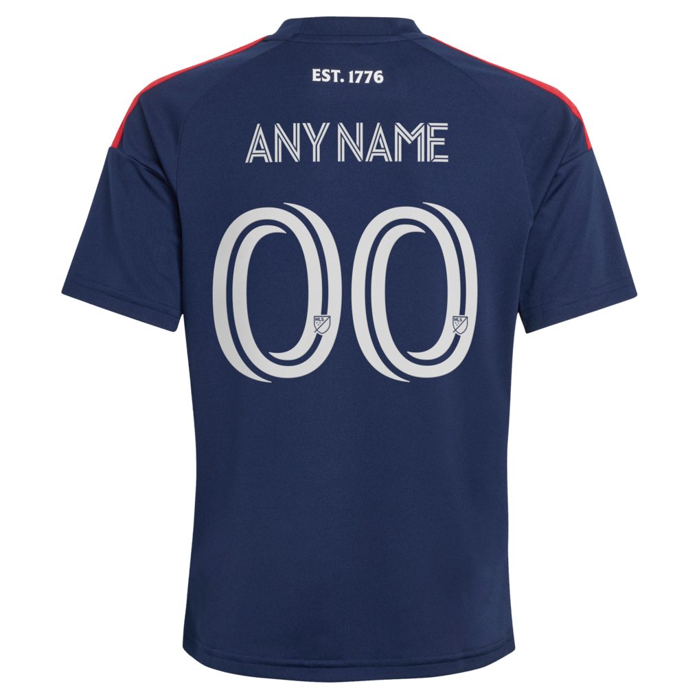 Kids New England Revolution Blue 2026 Independence Day Replica Custom Jersey