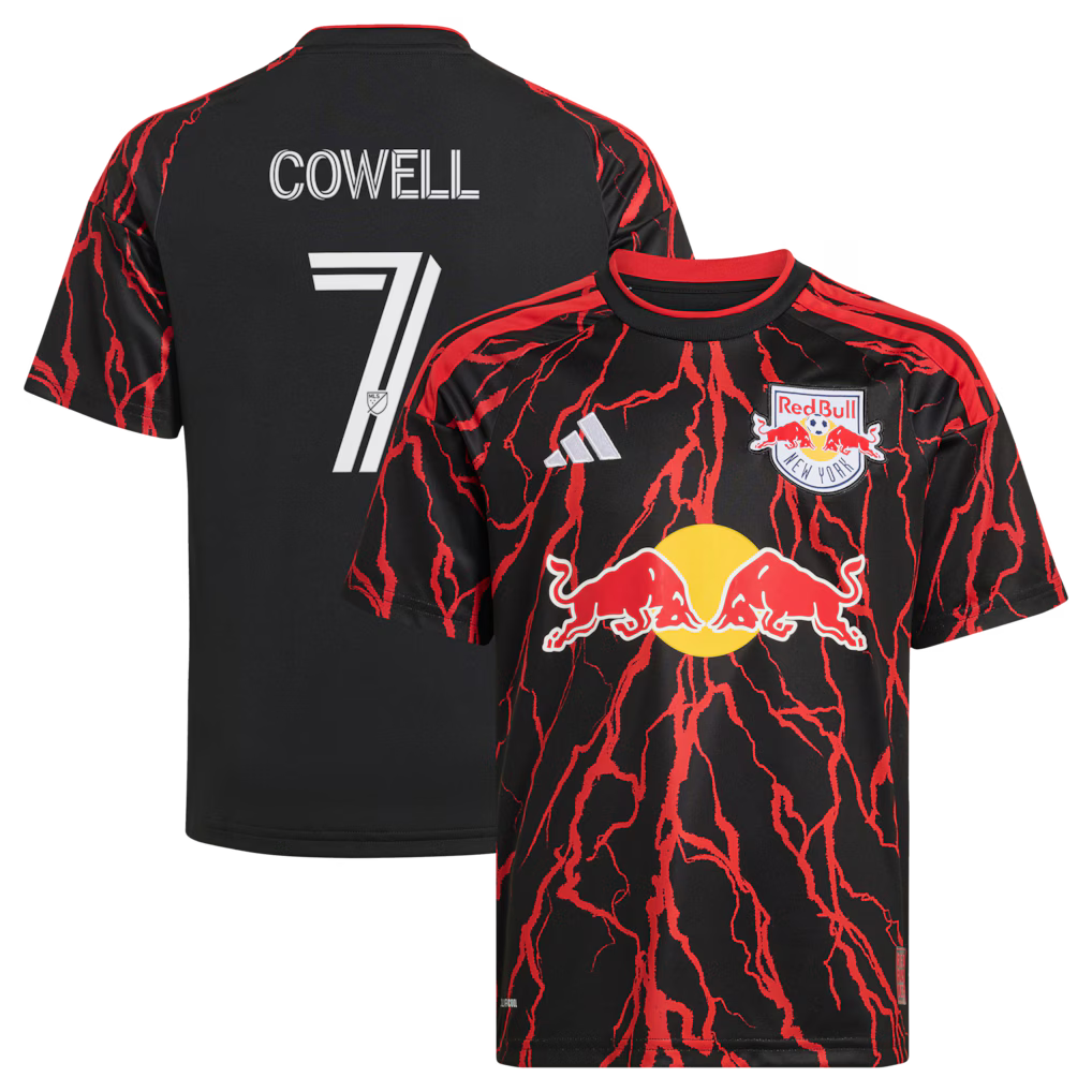 Kids New York Red Bulls Cade Cowell Black 2026 The Rooted Kit Replica Jersey