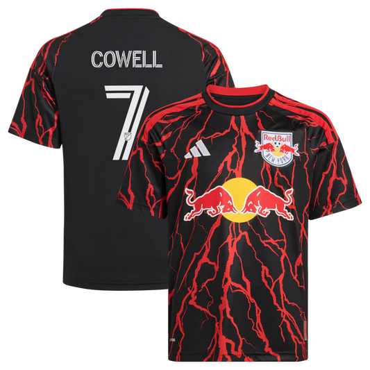 Kids New York Red Bulls Cade Cowell Black 2026 The Rooted Kit Replica Jersey