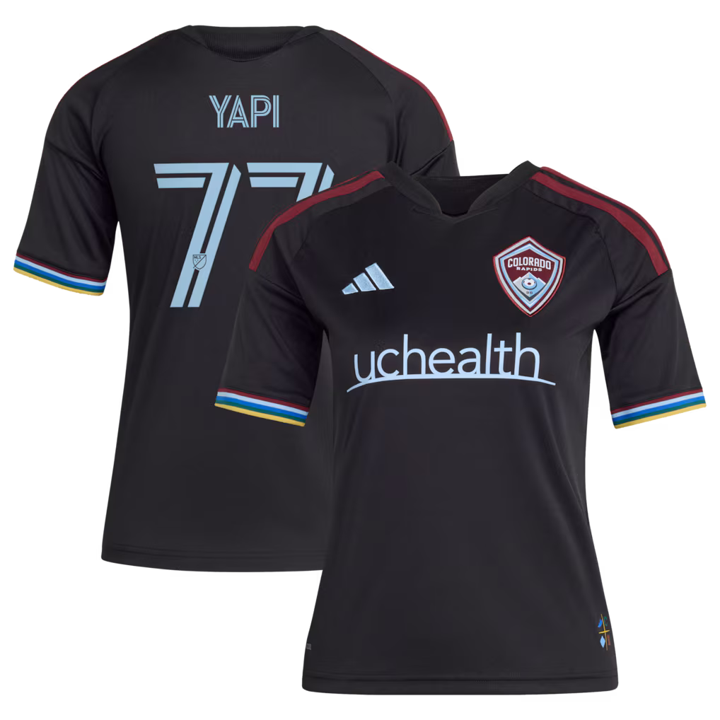 Kids Colorado Rapids Darren Yapi Black 2026 Colorful Colorado Replica Jersey
