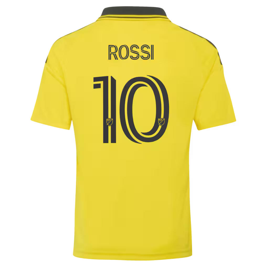 Kids Columbus Crew Diego Rossi Yellow 2026 The Crafted for Excellence Kit Replica Jersey