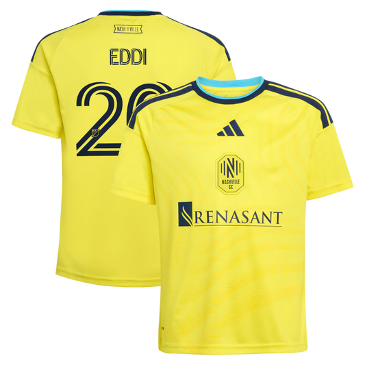 Kids Nashville SC Edvard Tagseth Yellow 2026 The Reverb Kit Replica Jersey