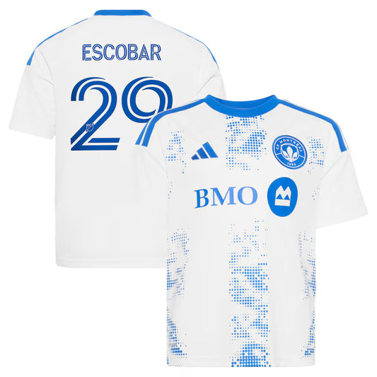 Kids CF Montreal Franco Escobar White 2026 The Procure Jersey Replica Jersey