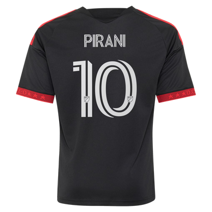 Kids D.C. United Gabriel Pirani Black 2026 Black-and-Red Kit Replica Jersey