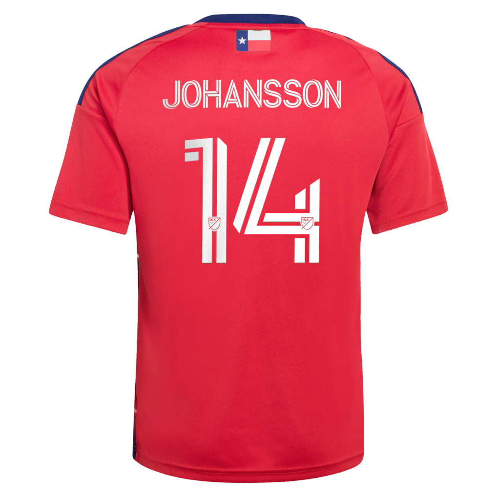 Kids FC Dallas Herman Johansson Red 2026 DNA Kit Replica Jersey