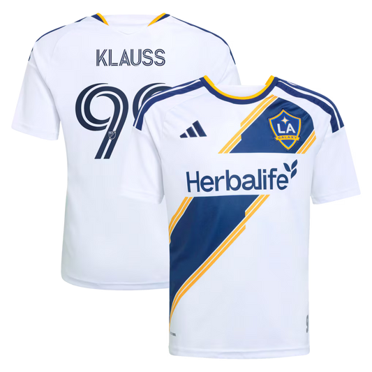 Kids LA Galaxy João Klauss White 2026 The VeloCITY Kit Replica Jersey