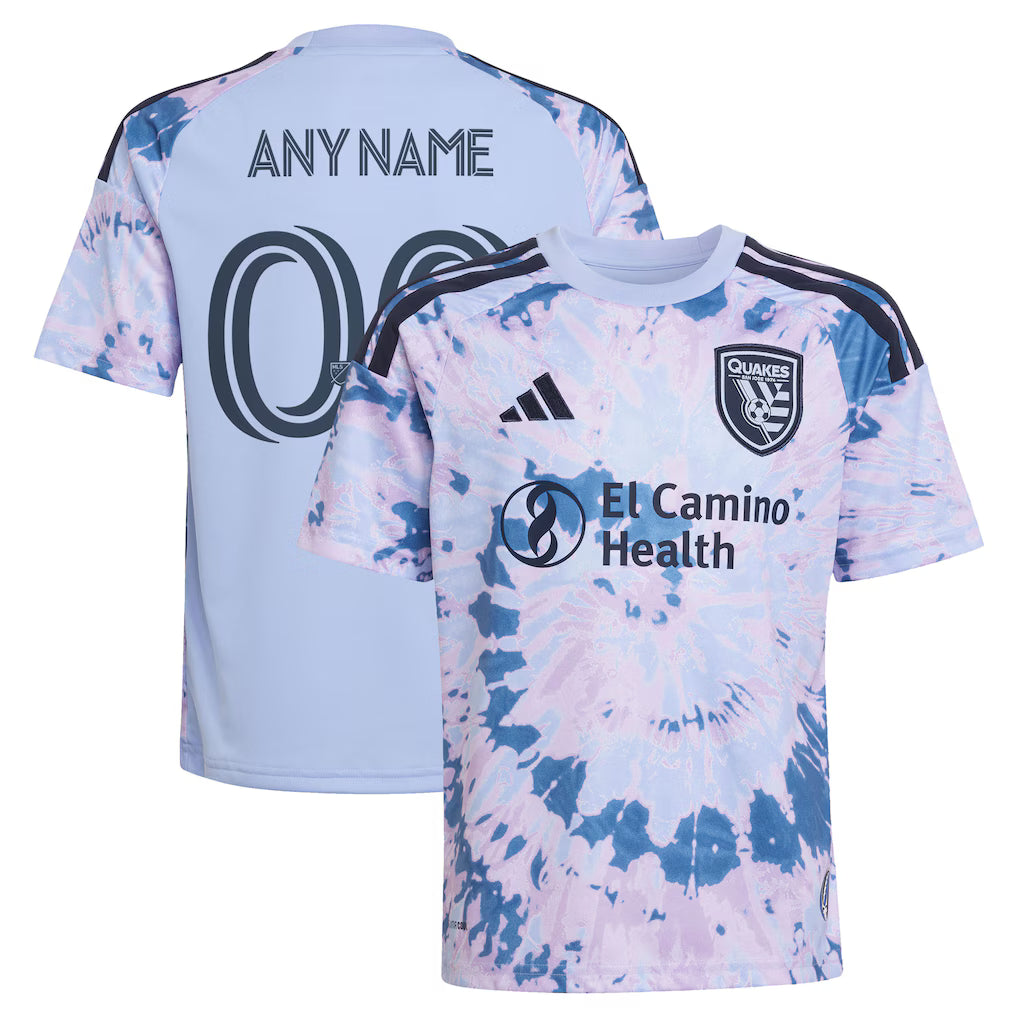 Kids San Jose Earthquakes Light Blue 2026 The Dead Kit Replica Custom Jersey