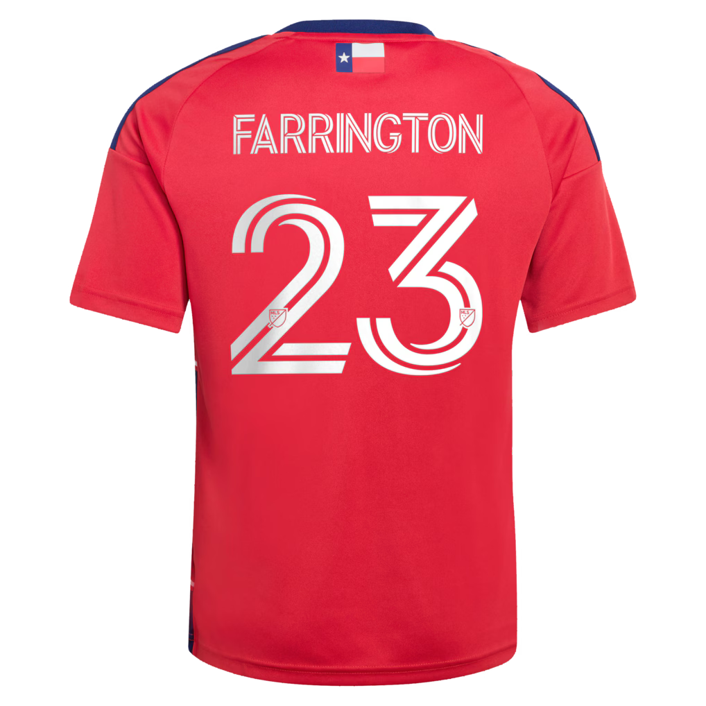 Kids FC Dallas Logan Farrington Red 2026 DNA Kit Replica Jersey
