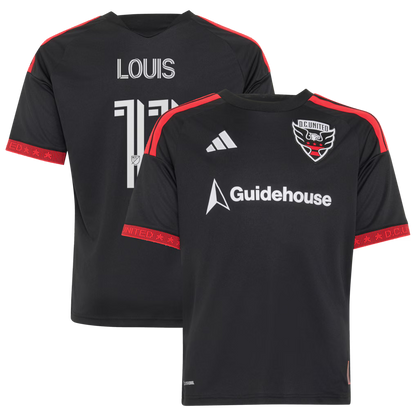 Kids D.C. United Louis Munteanu Black 2026 Black-and-Red Kit Replica Jersey