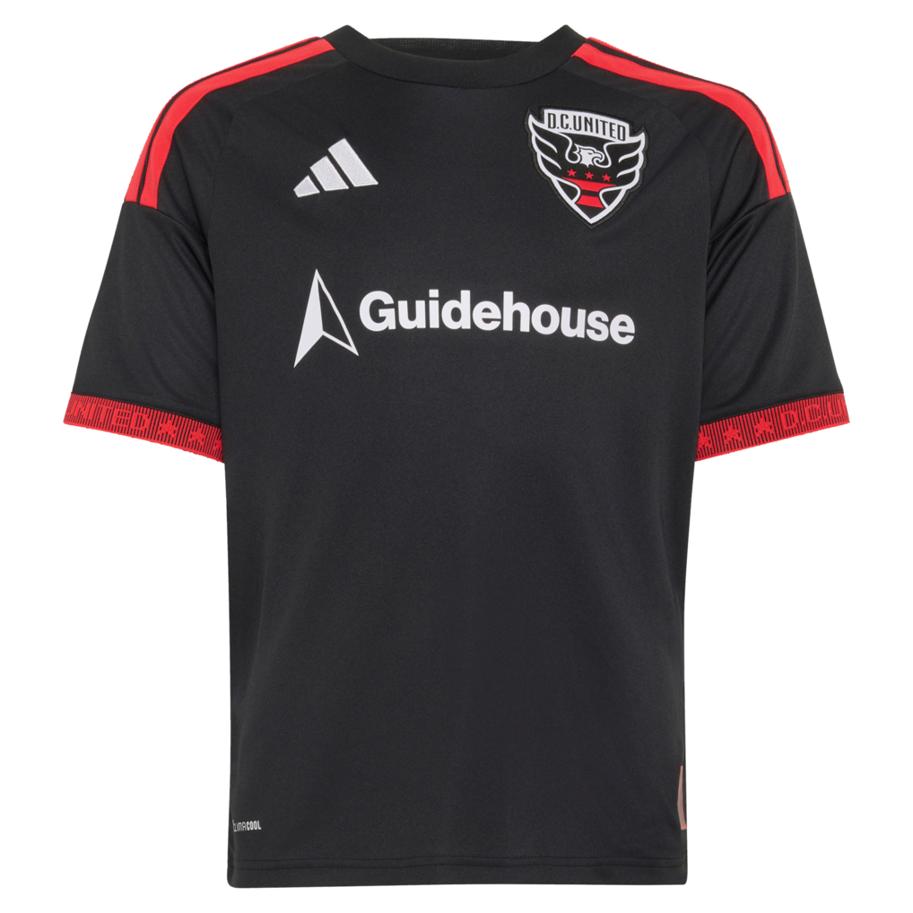 Kids D.C. United Louis Munteanu Black 2026 Black-and-Red Kit Replica Jersey