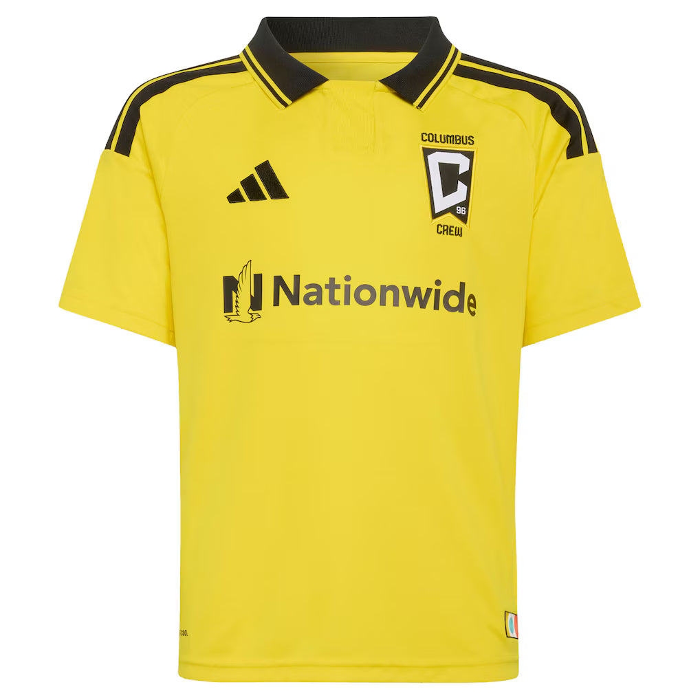 Kids Columbus Crew Maximilian Arfsten Yellow 2026 The Crafted for Excellence Kit Replica Jersey