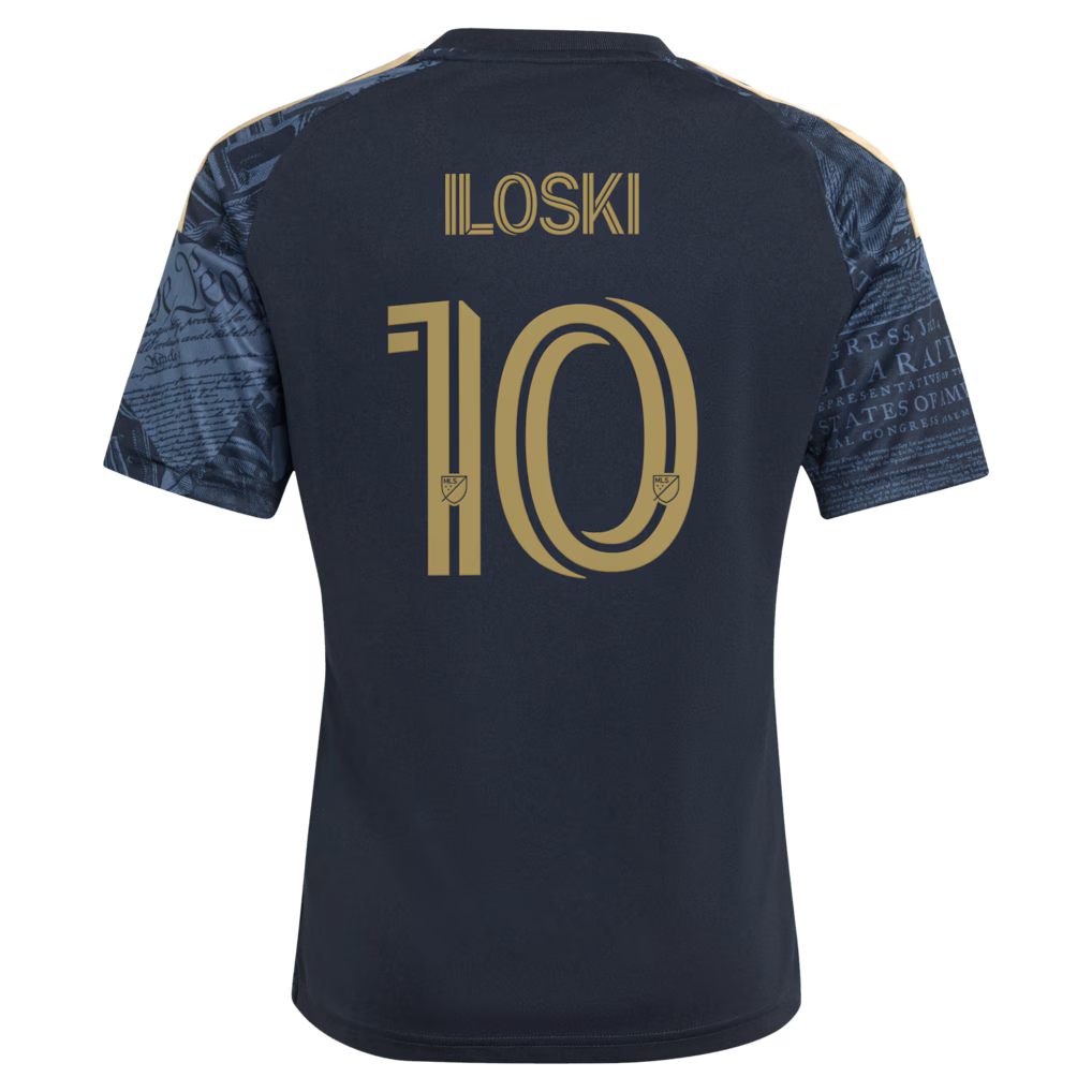 Youth Philadelphia Union Milan Iloski Navy 2026 1776 Kit Replica Jersey