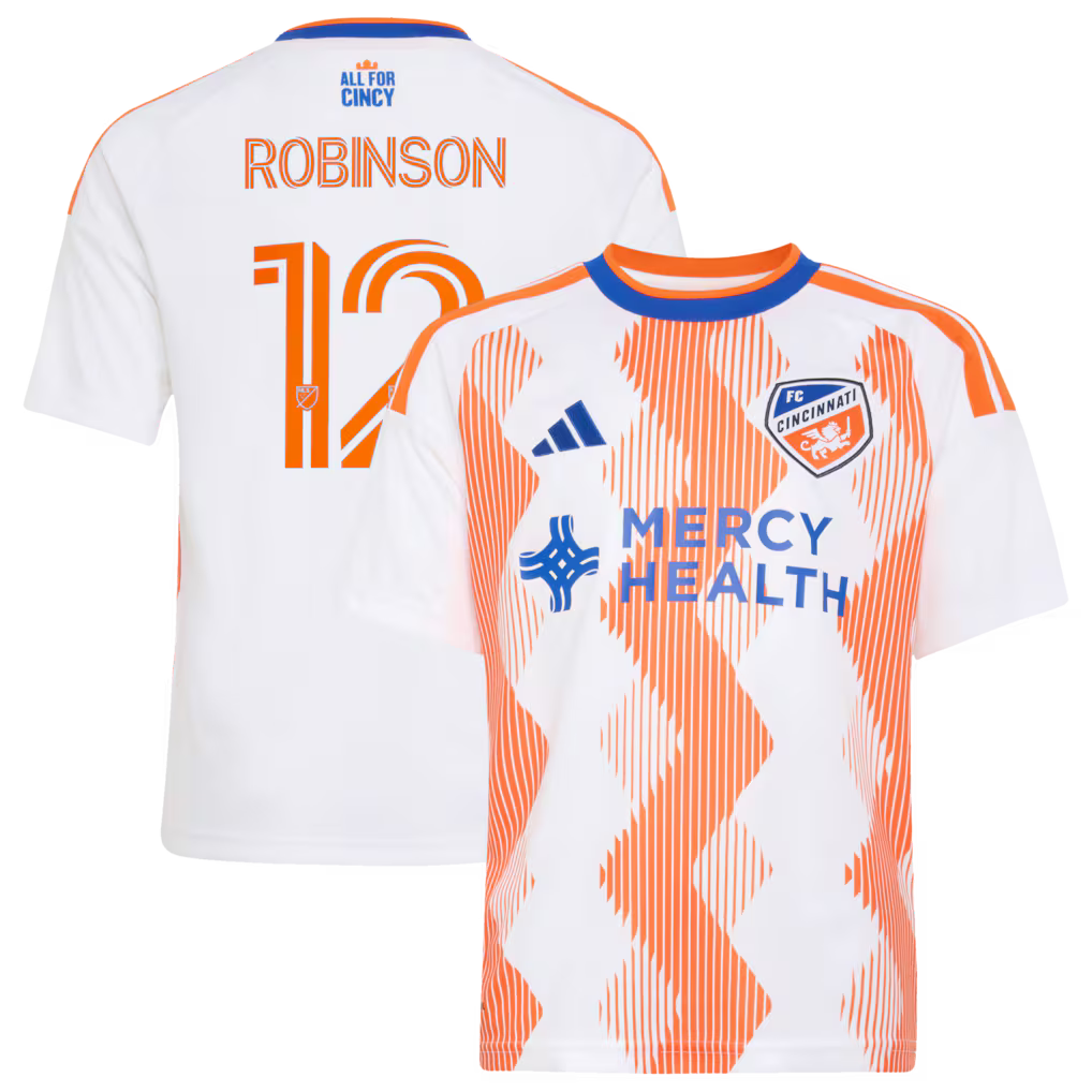 Kids FC Cincinnati Miles Robinson White 2026 The Seven Hills Kit Replica Jersey