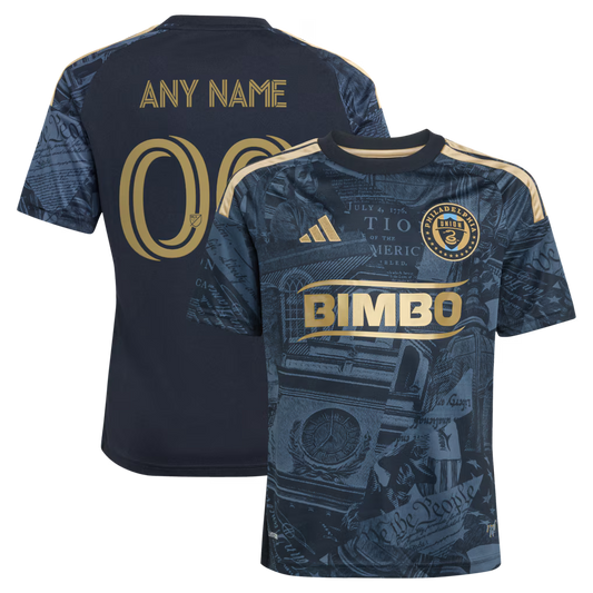 Kids Philadelphia Union Navy 2026 1776 Kit Replica Custom Jersey