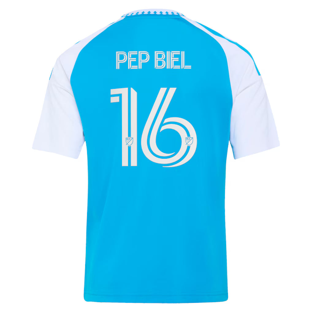 Kids Charlotte FC Pep Biel Blue 2026 Carolina Kit: Crowns Up Replica Jersey