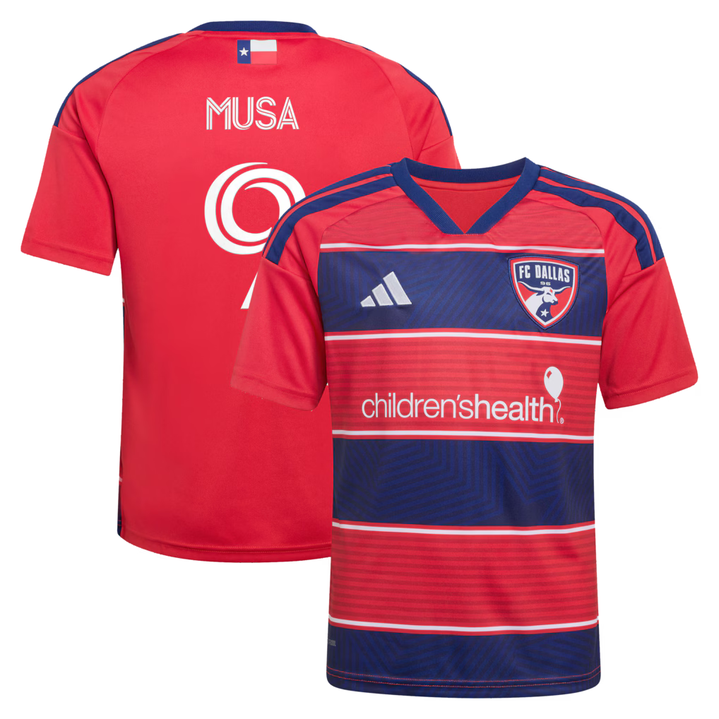 Kids FC Dallas Petar Musa Red 2026 DNA Kit Replica Jersey