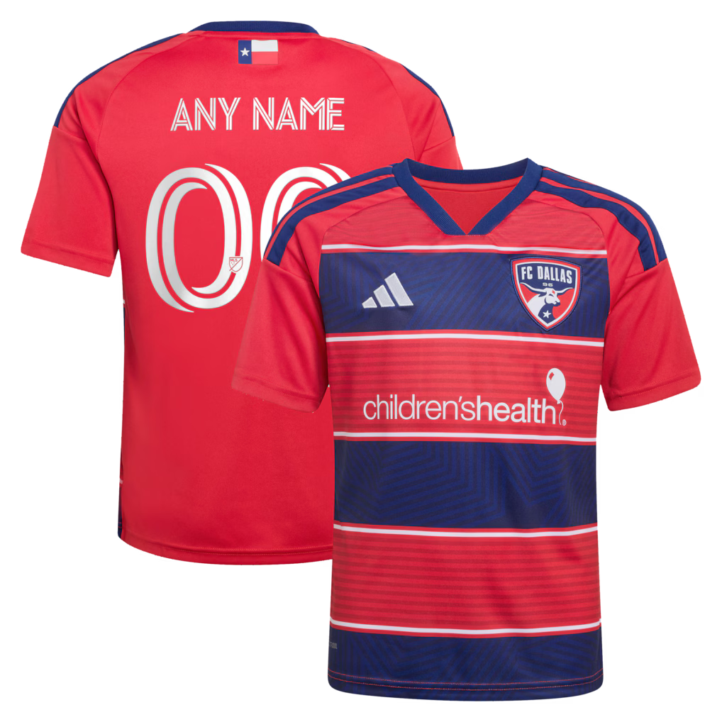 Kids FC Dallas Red 2026 DNA Kit Replica Custom Jersey