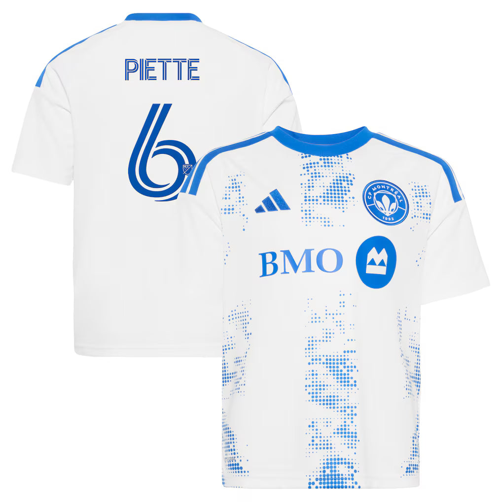Kids CF Montreal Samuel Piette White 2026 The Procure Jersey Replica Jersey