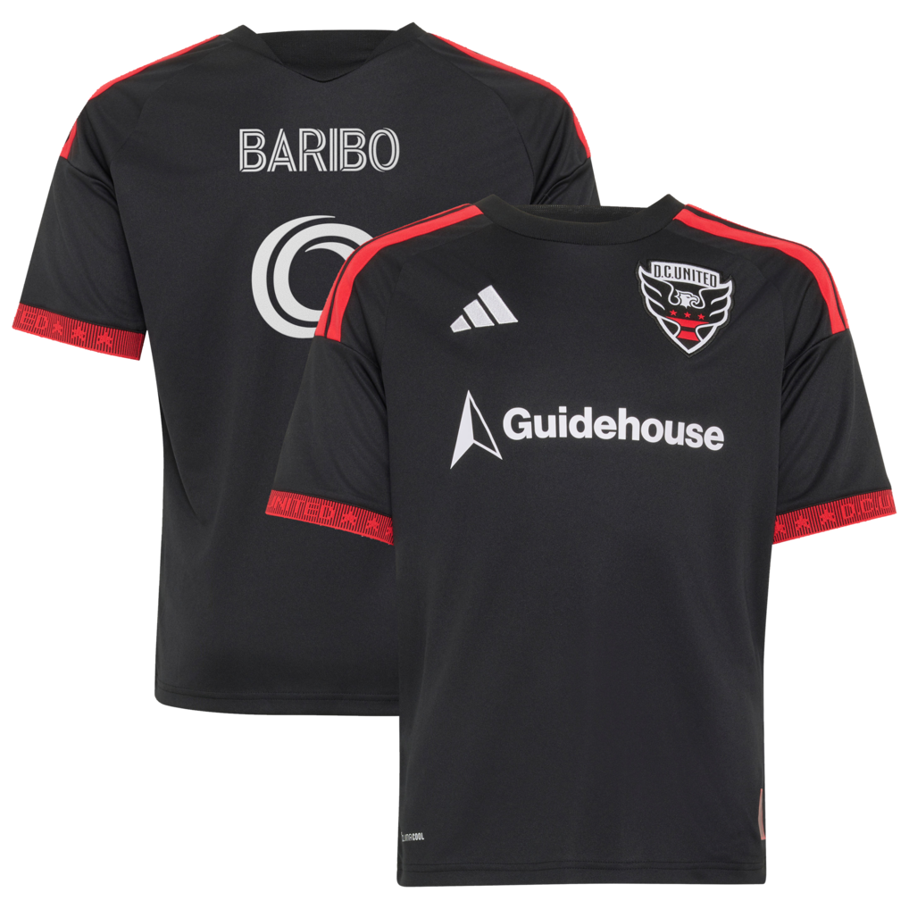 Youth D.C. United Tai Baribo Black 2026 Black-and-Red Kit Replica Jersey
