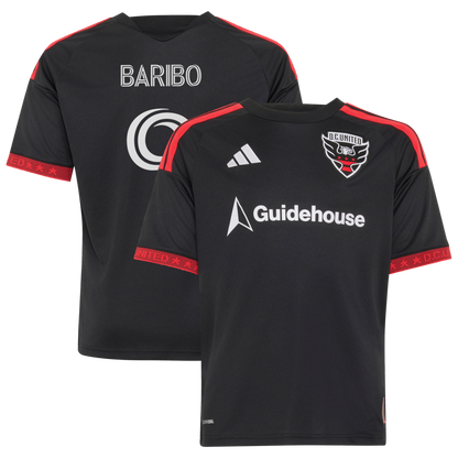 Youth D.C. United Tai Baribo Black 2026 Black-and-Red Kit Replica Jersey