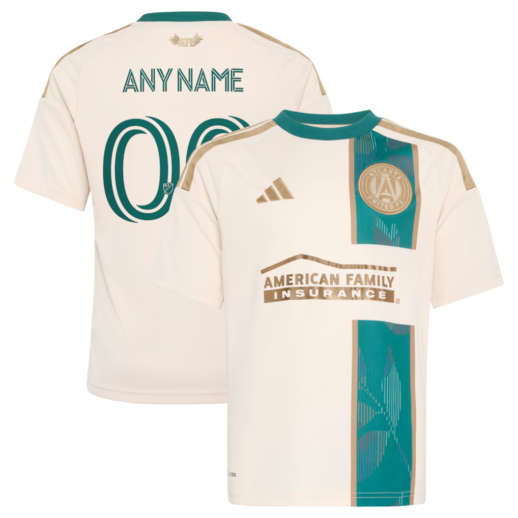 Kids Atlanta United FC Tan 2026 Spirit of '96 Replica Custom Jersey