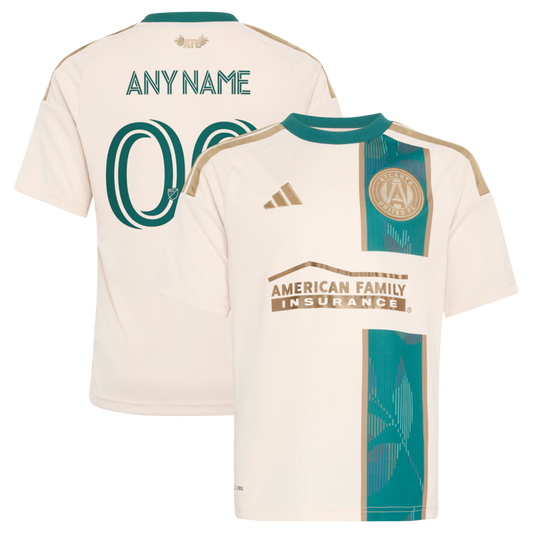 Kids Atlanta United FC Tan 2026 Spirit of '96 Replica Custom Jersey