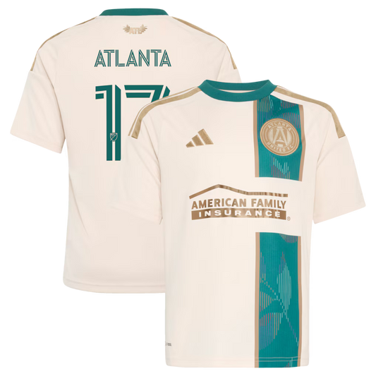 Kids Atlanta United FC Tan 2026 Spirit of '96 Replica Jersey
